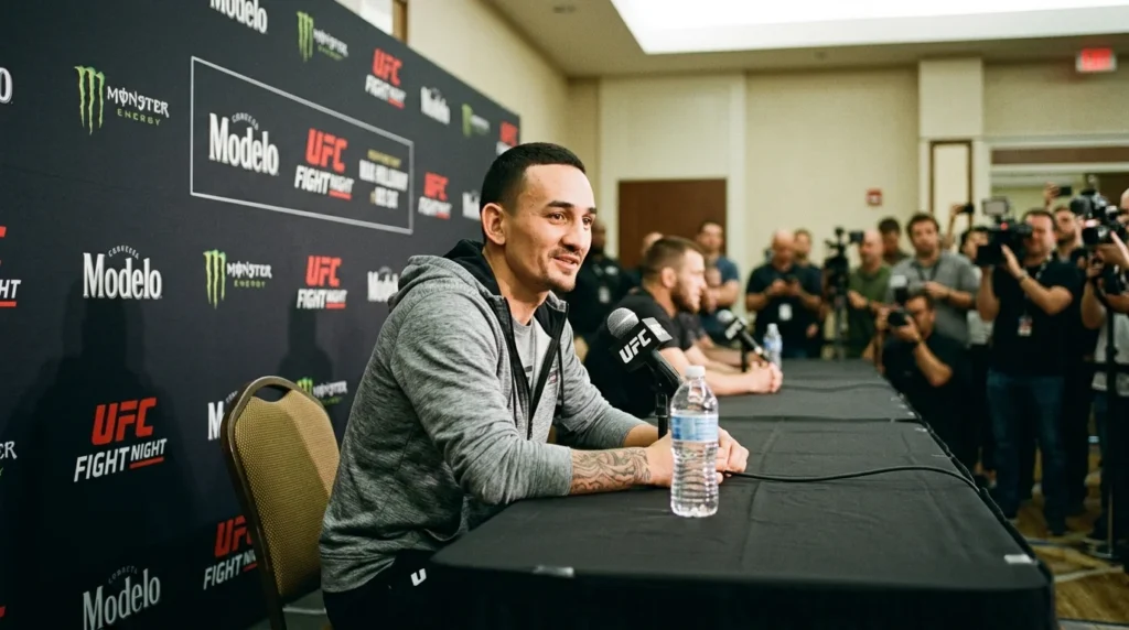 Max Holloway net worth endorsement press conference