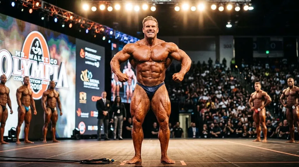 : Jay Cutler posing on stage, a key factor in Jay Cutler net worth