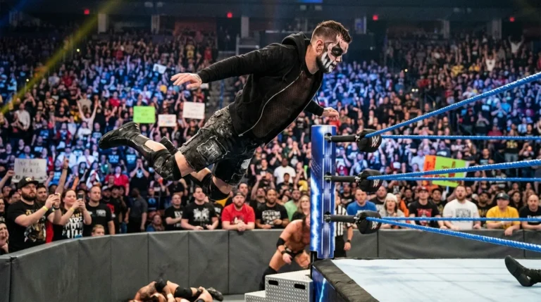 Darby Allin net worth wrestling action shot