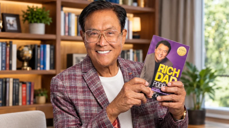 Robert Kiyosaki’s Rich Dad Poor Dad book representing long-term book royalties and the Rich Dad brand.