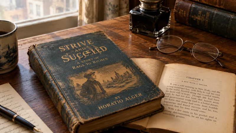 A vintage Horatio Alger novel representing his lasting American legacy